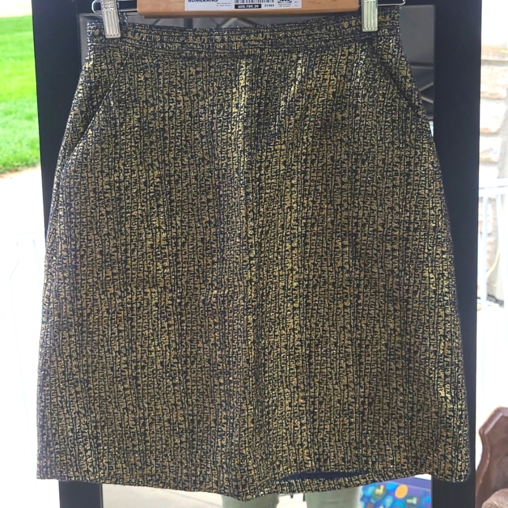 Tucker for Target Metallic Gold Pencil Skirt